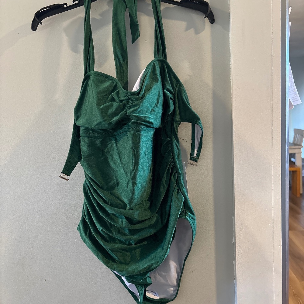 Emerald green bathing suit